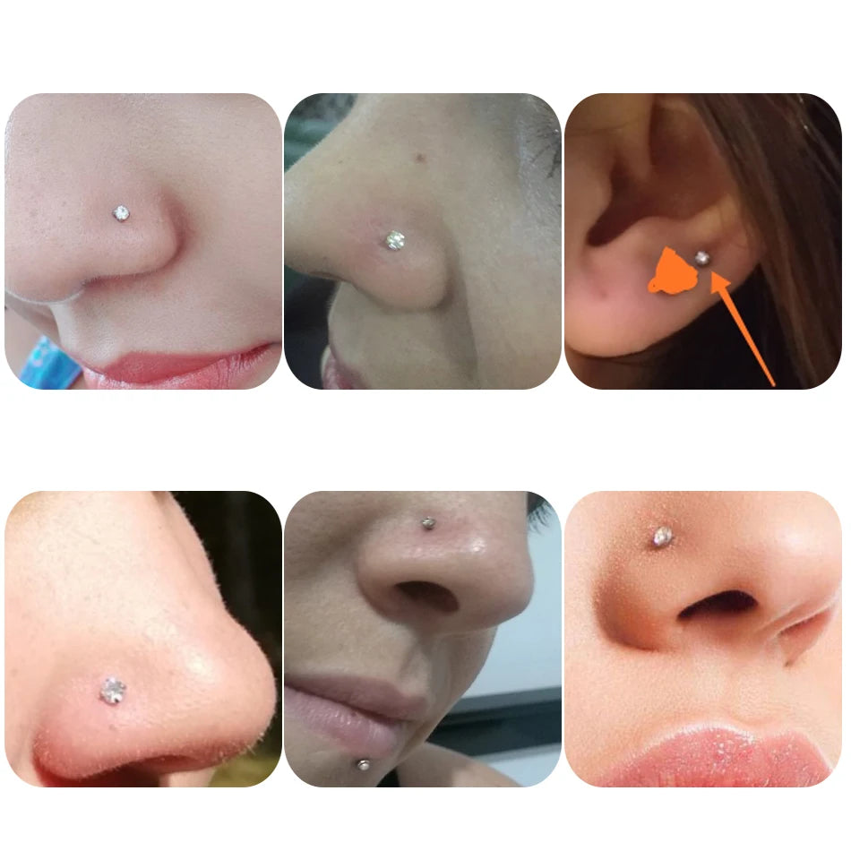 Titanium Nose Stud L-Shape