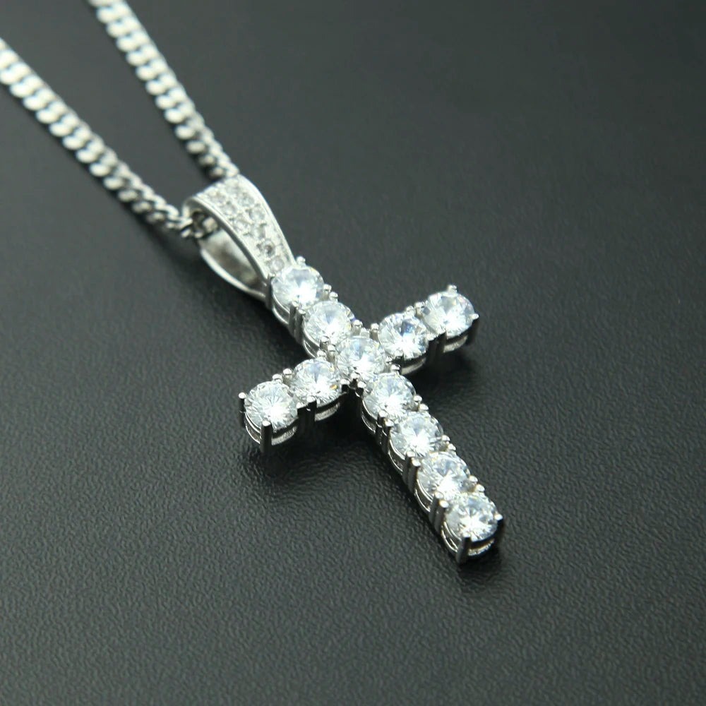 Luxury Full Crystal Cross Charm Pendant