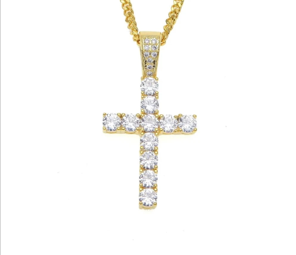 Luxury Full Crystal Cross Charm Pendant