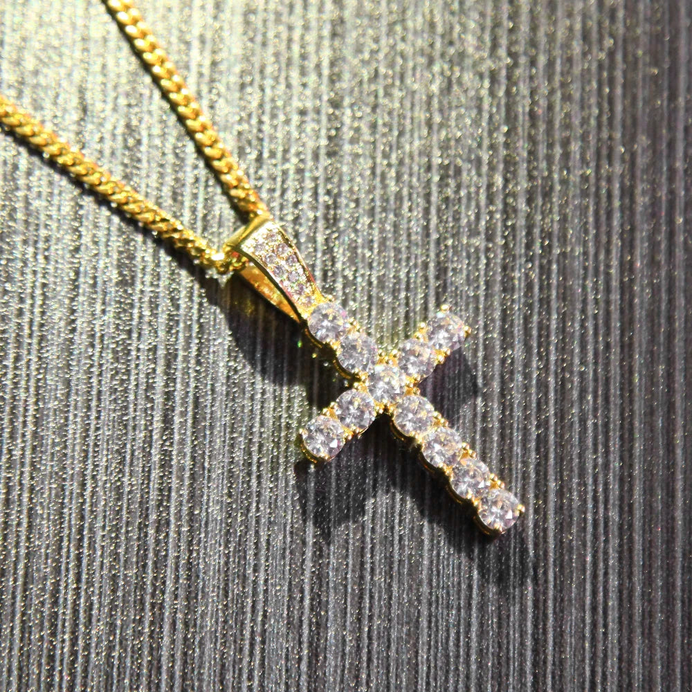 Luxury Full Crystal Cross Charm Pendant