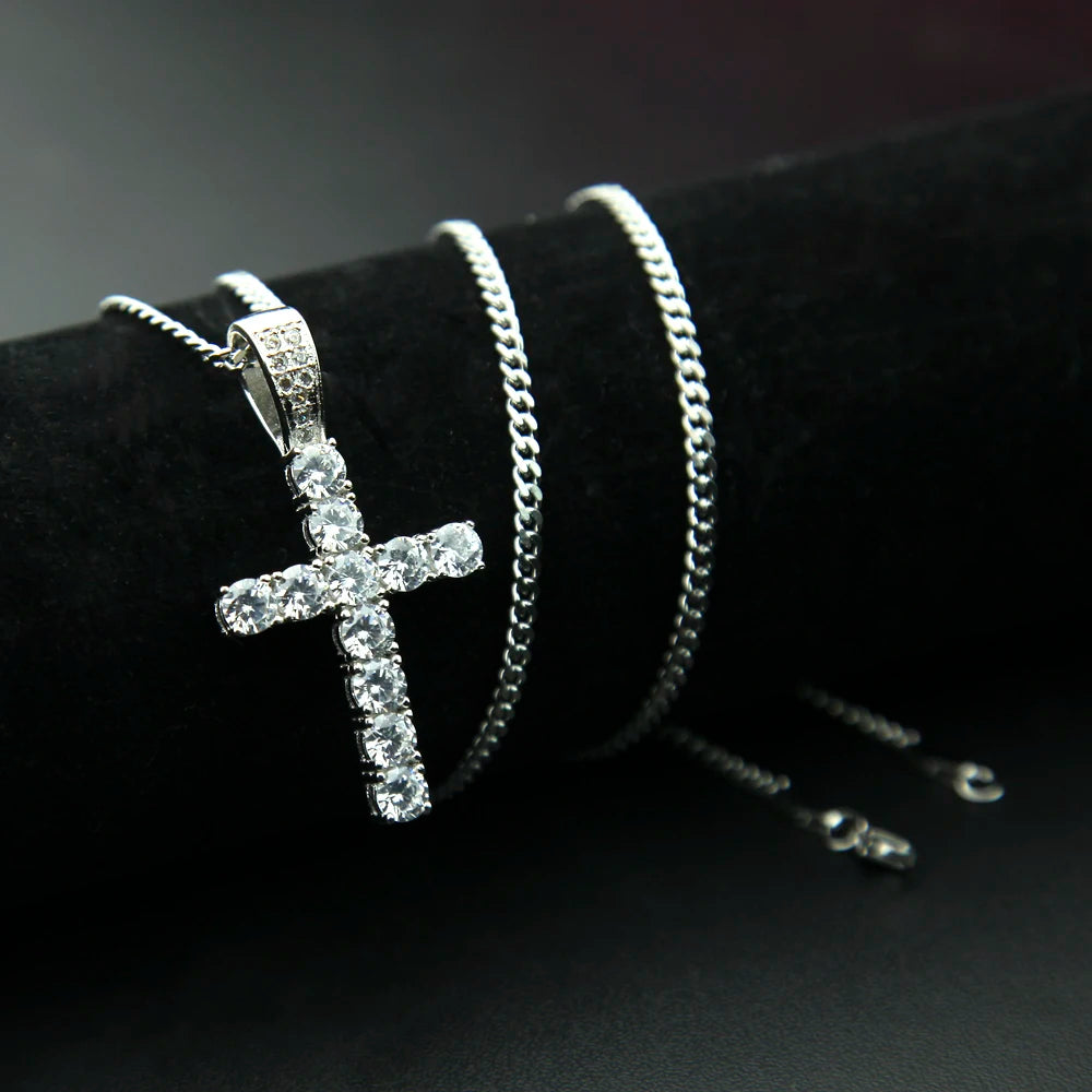 Luxury Full Crystal Cross Charm Pendant