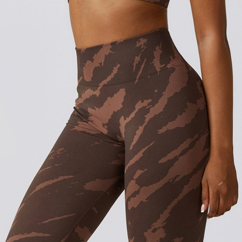 Seamless High Waist Camouflage Hip-Lift Pants