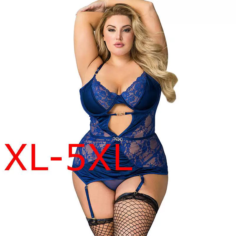 plus Size Underwear Lace Night Dress