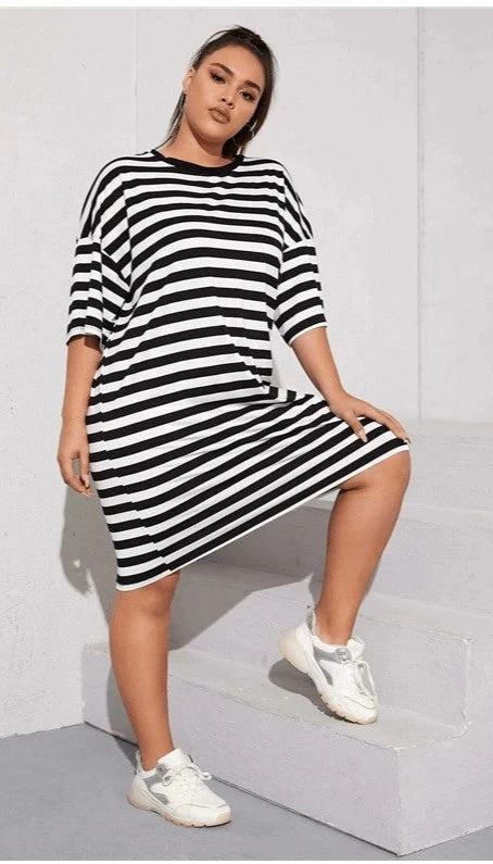 Striped T-shirt dress