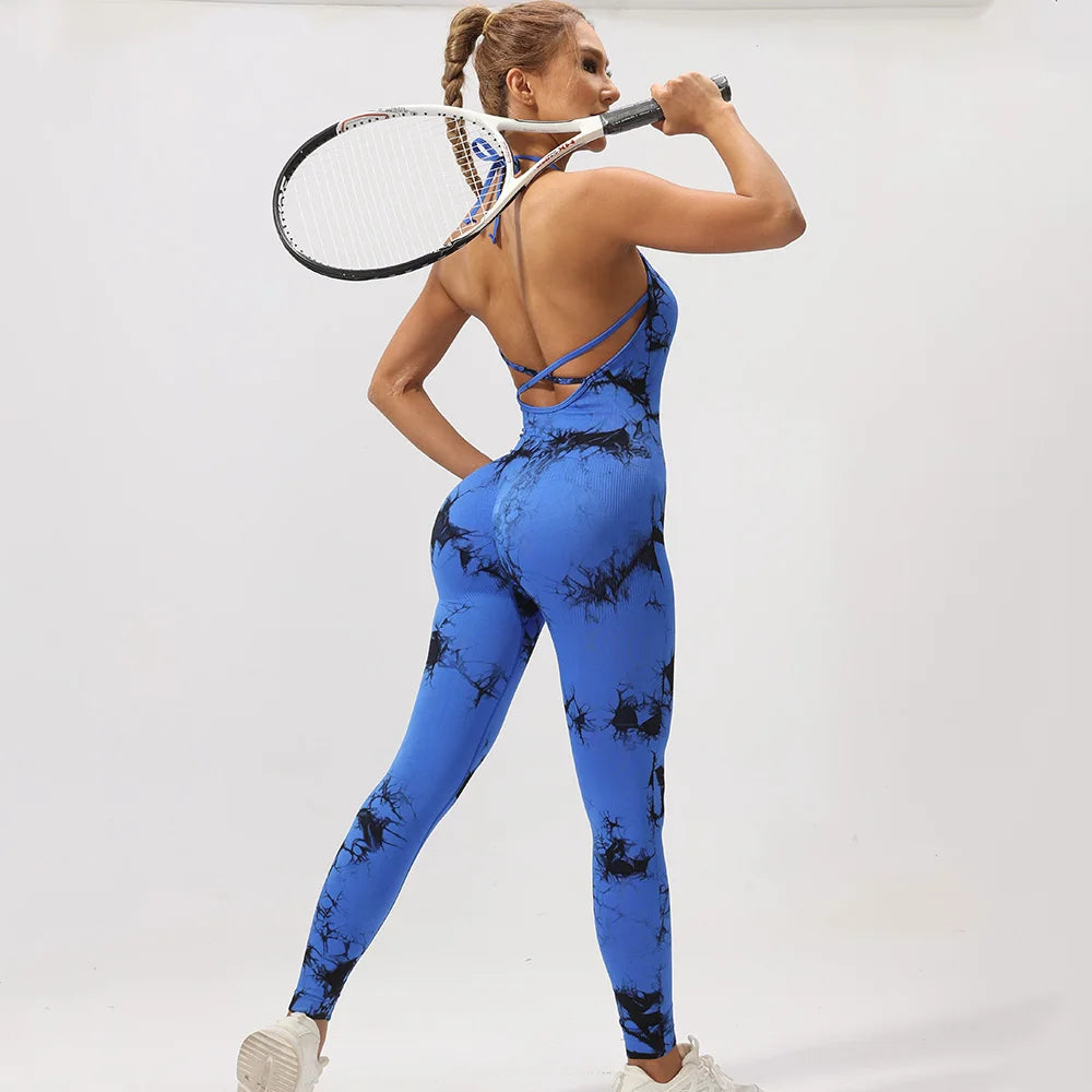 Backless Jumpsuits (Fitness Push Up Hollow Slim Fit)