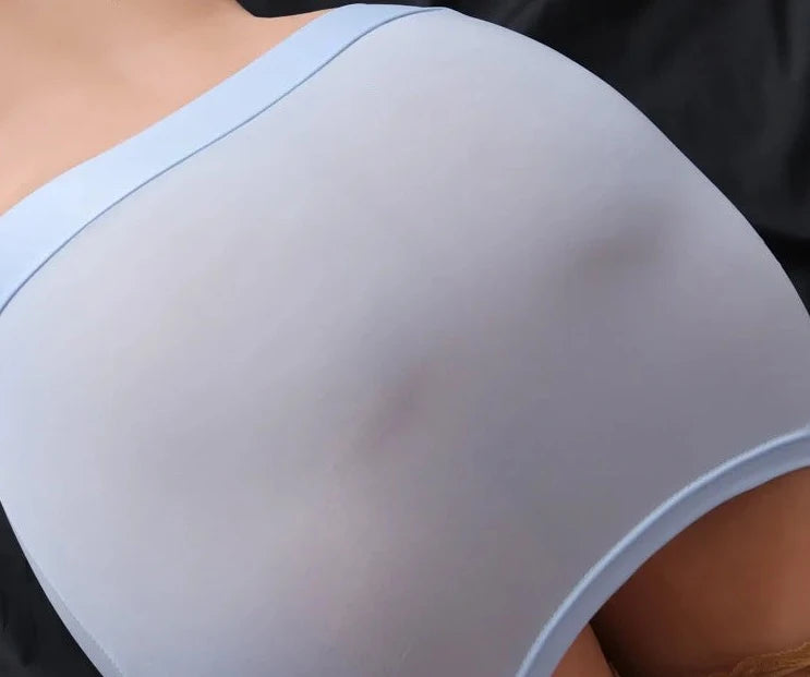 Solid Stretch See Through Transparent Hip Lifting Skirt