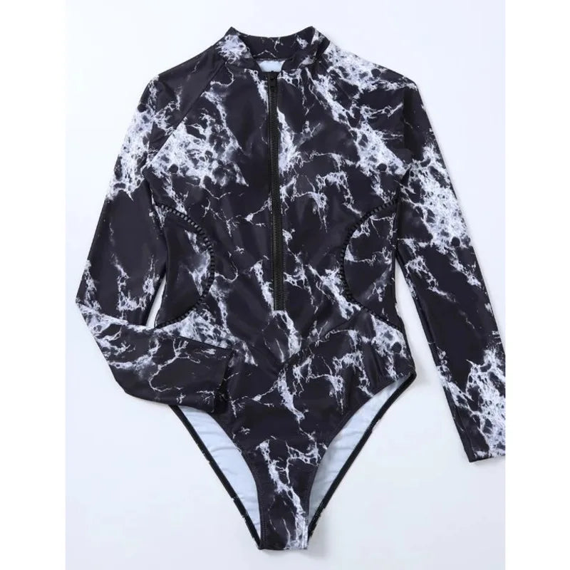 One Piece Swimsuit Closed Long Sleeve