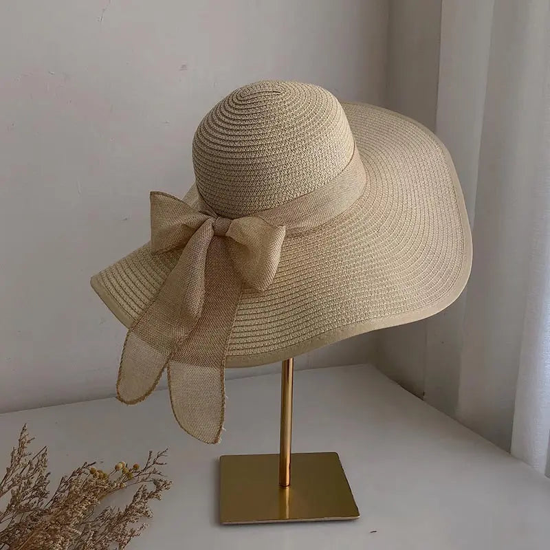 Foldable Wide Brim Floppy Straw Hat