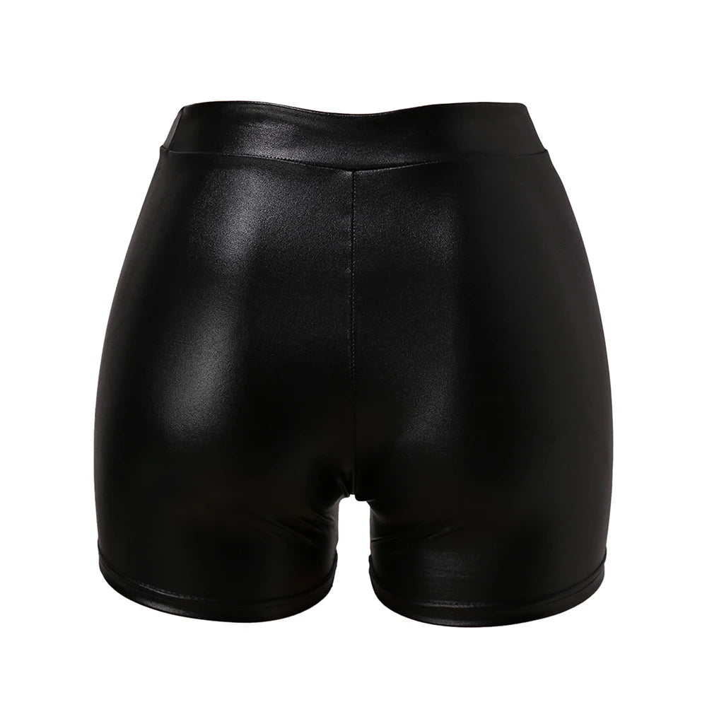 Elastic High Waist Stretch Push Up Black shorts