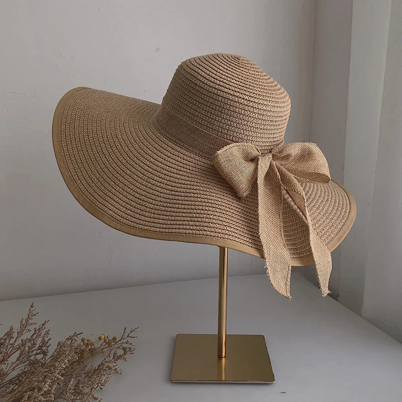 Foldable Wide Brim Floppy Straw Hat