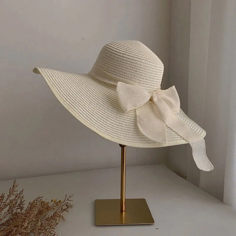 Foldable Wide Brim Floppy Straw Hat