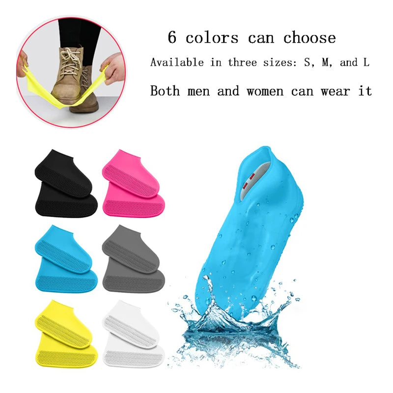 Waterproof Non-slip Silicone Shoe cover (2Pieces)