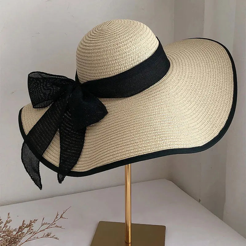 Foldable Wide Brim Floppy Straw Hat